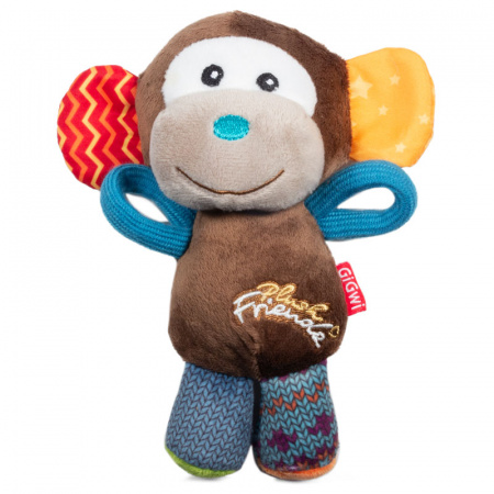 Гигви PLUSH FRIENDZ Обезьянка с пищалкой 16 см, арт. 75349, шт.