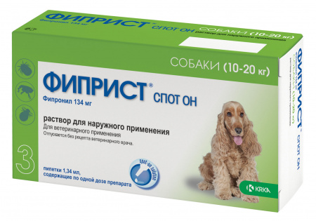Фиприст спот он для собак массой от 10 до 20 кг, 1 пипетка
